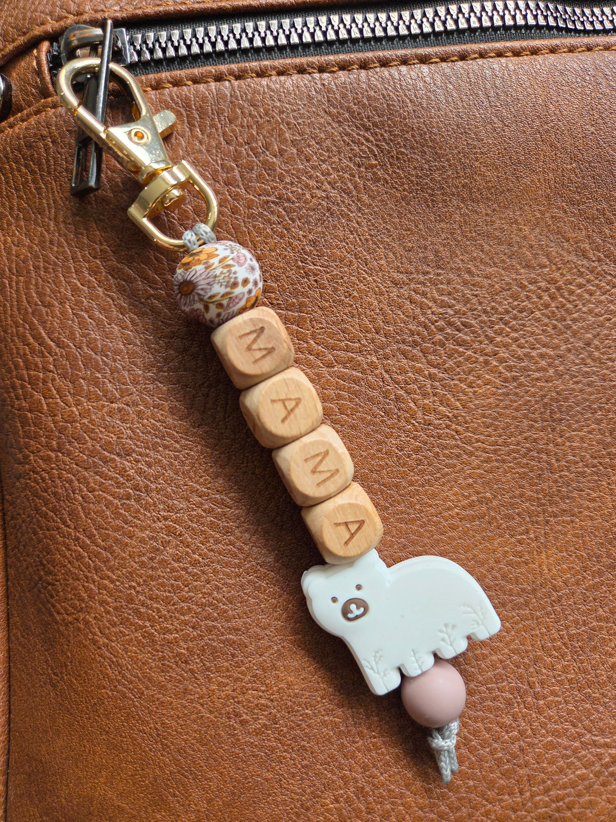 Porte-clé mama polar bear