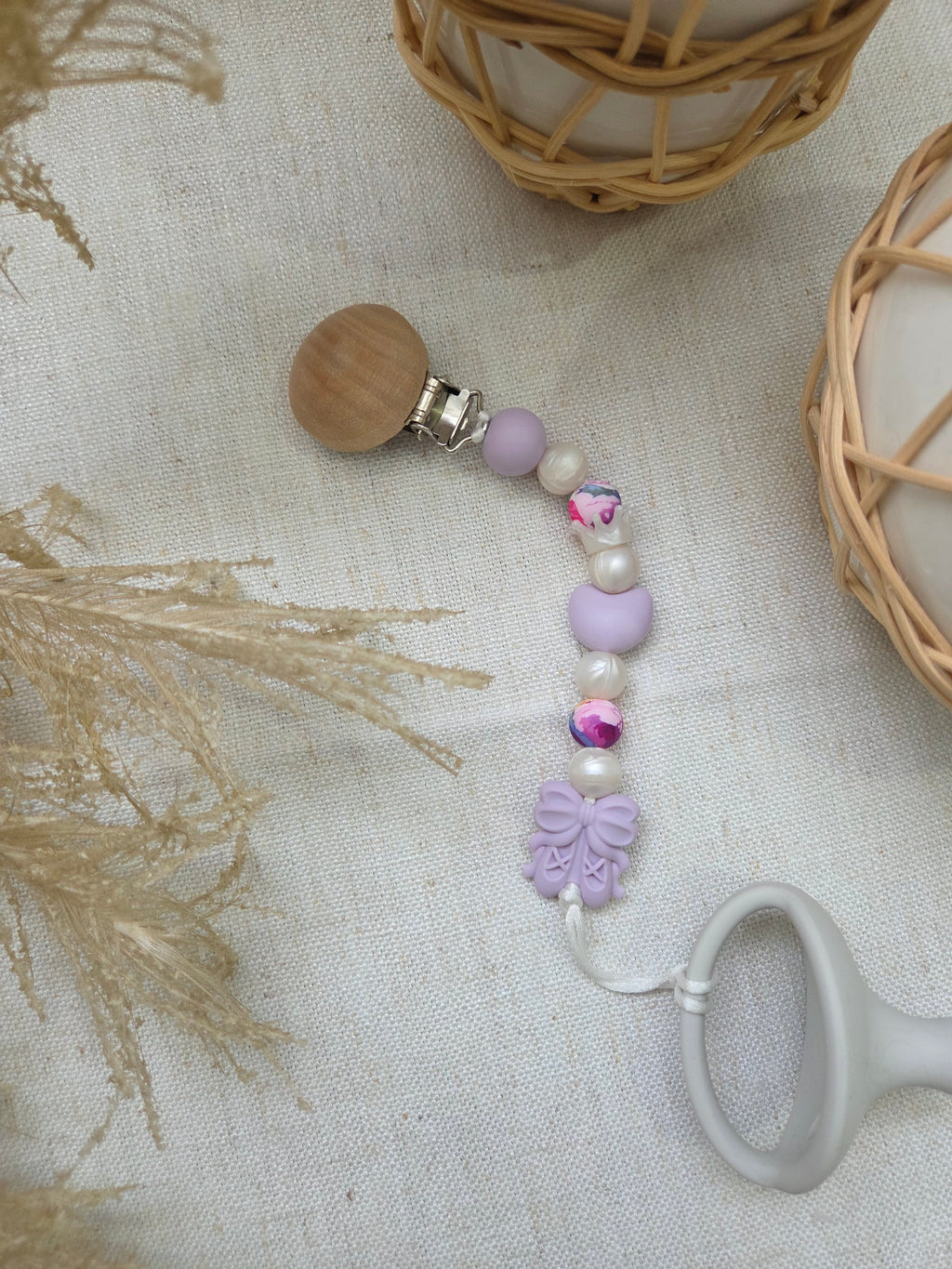 Attache-suce ballet/coeur/ lilas