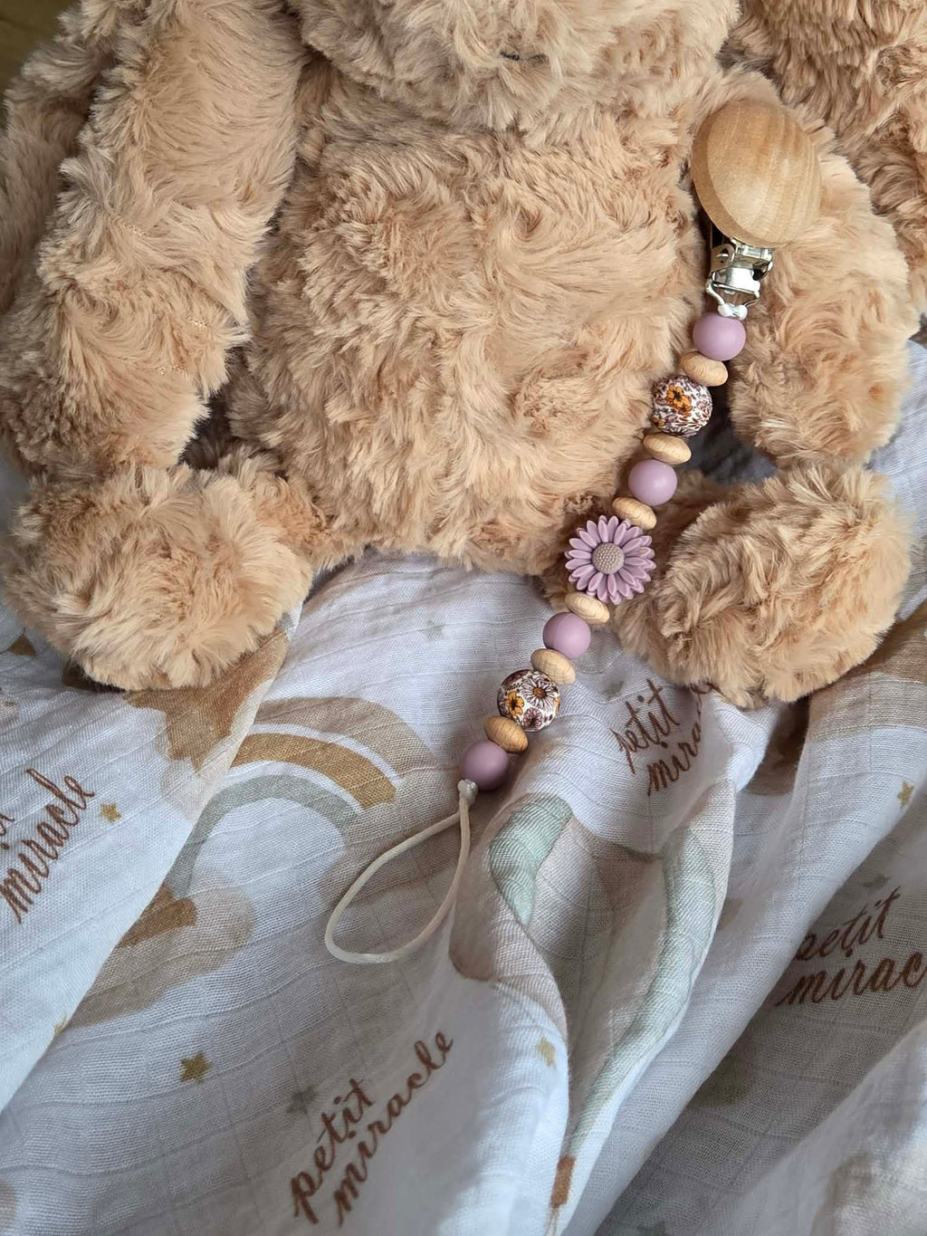 Attache-suce marguerite/mauve