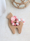 Jouet de dentition Lama rose bonbon